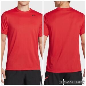 Nike Dri-FIT Legend Men's Fitness Short Sleeve Tee Shirt Red Size Medium New